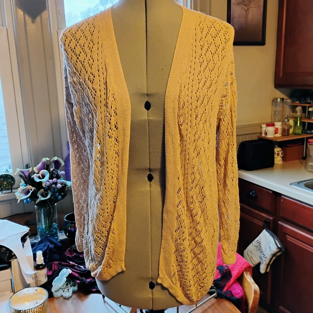 Lightweight Oatmeal Colored Cardigan